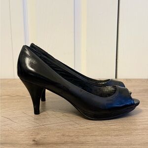 Style & Co Women Low Stilettos Heel Open Toe Pump Dress Shoes SZ 8 1/2 Preowned